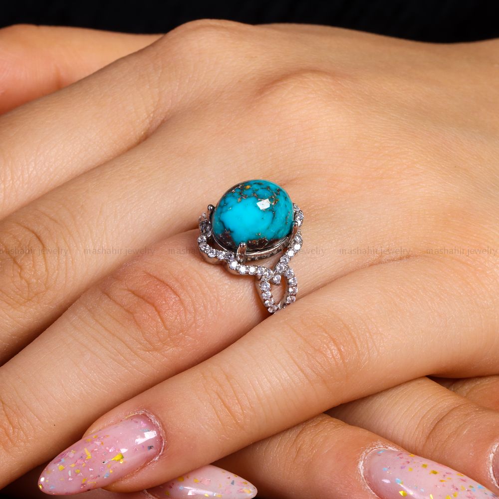 انگشتر فیروزه شجری زنانه کد 14545