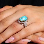 انگشتر فیروزه شجری زنانه کد 14548