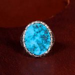 انگشتر فیروزه شجری مردانه کد 14549