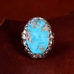 انگشتر فیروزه شجری مردانه کد 14550