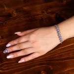 دستبند نقره زنانه کد 14570
