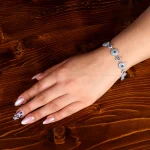 دستبند نقره زنانه کد 14576