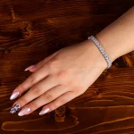 دستبند نقره زنانه کد 14584