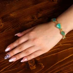 دستبند فیروزه زنانه کد 14591