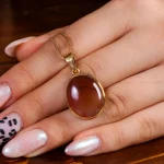 گردنبند عقیق زنانه کد 14597