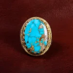 انگشتر فیروزه شجری مردانه کد 14599