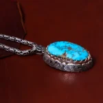 گردنبند فیروزه مردانه کد 14602