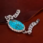 دستبند فیروزه مردانه کد 14604