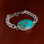 دستبند فیروزه مردانه کد 14607