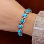 دستبند فیروزه زنانه کد 14609