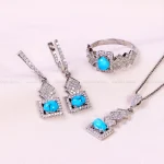 نیم ست فیروزه زنانه کد 14681