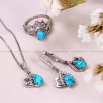 نیم ست فیروزه زنانه کد 14682