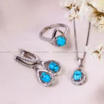 نیم ست فیروزه زنانه کد 14706