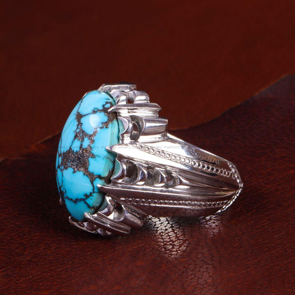انگشتر فیروزه شجری مردانه کد13791