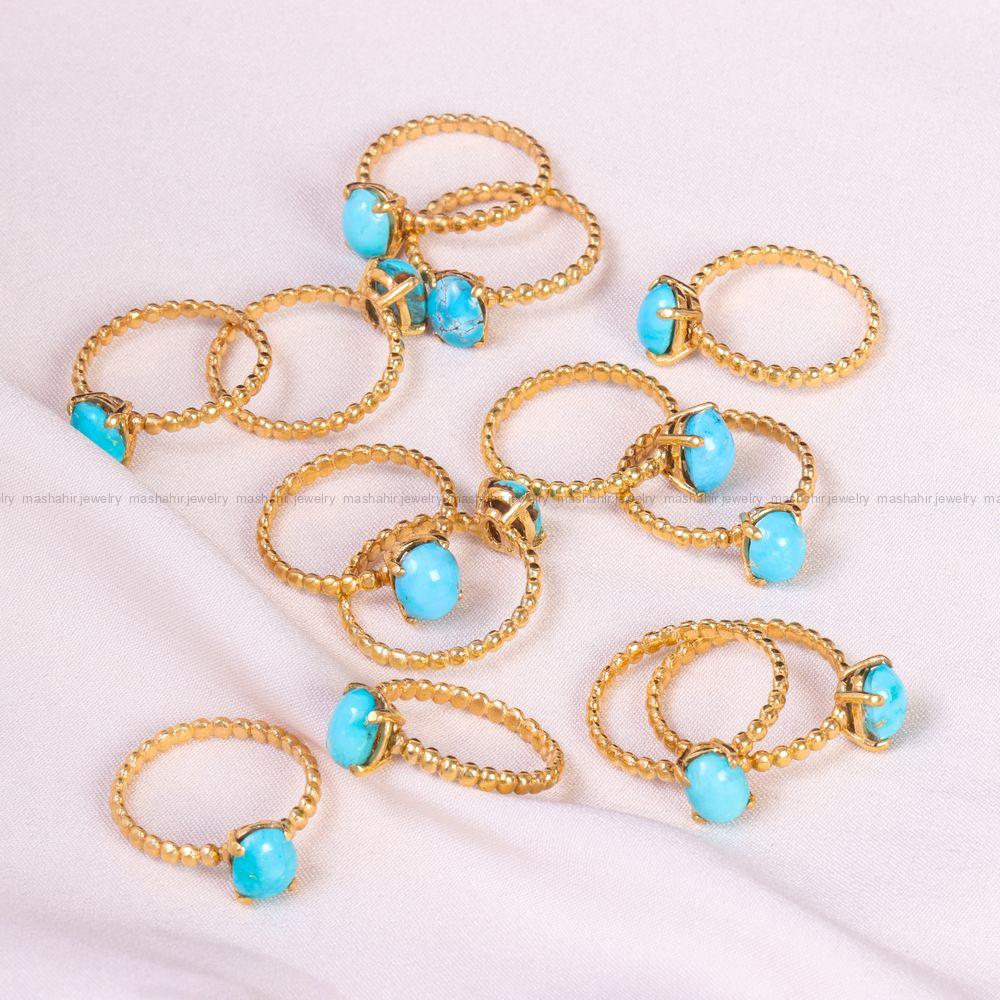 انگشتر فیروزه شجری زنانه کد 14256