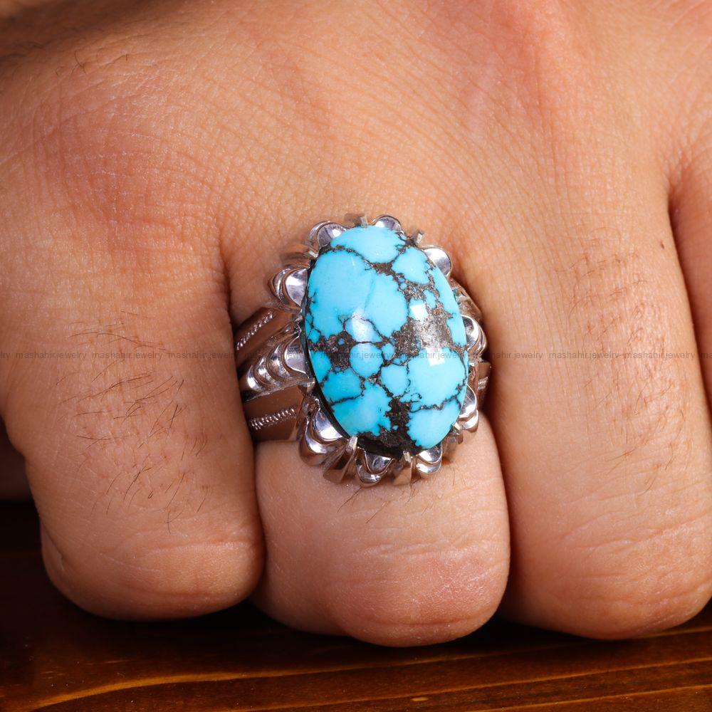 انگشتر فیروزه شجری مردانه کد13791