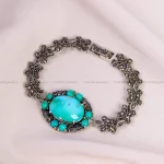دستبند فیروزه زنانه کد 14635