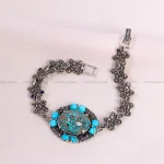 دستبند فیروزه زنانه کد 14639