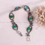 دستبند فیروزه زنانه کد 14642