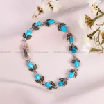 دستبند فیروزه زنانه کد 14643