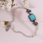 دستبند فیروزه زنانه کد 14649