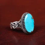 انگشتر فیروزه شجری مردانه کد 14672
