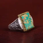 انگشتر فیروزه شجری مردانه کد 14674