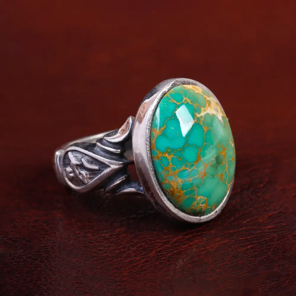 انگشتر فیروزه شجری مردانه کد 14675