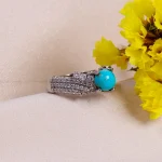 انگشتر فیروزه شجری زنانه کد 14725