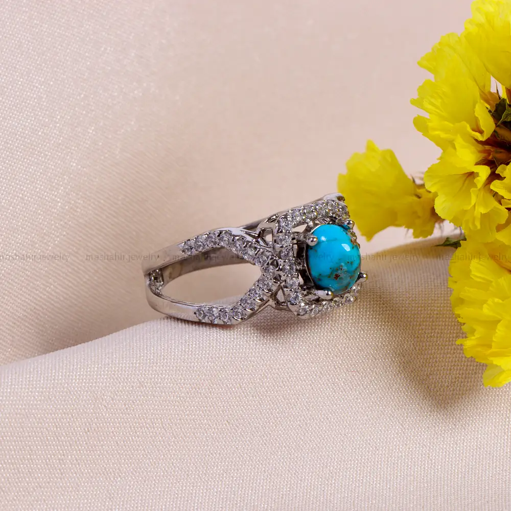 انگشتر فیروزه شجری زنانه کد 14726