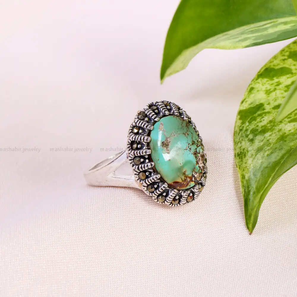 انگشتر فیروزه شجری زنانه کد 14733