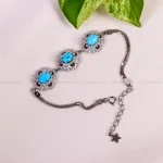 دستبند فیروزه زنانه کد 14744