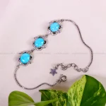 دستبند فیروزه زنانه کد 14748