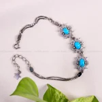 دستبند فیروزه زنانه کد 14751