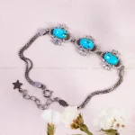 دستبند فیروزه زنانه کد 14756