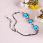 دستبند فیروزه زنانه کد 14759