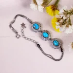 دستبند فیروزه زنانه کد 14760