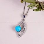 گردنبند فیروزه زنانه کد 14773