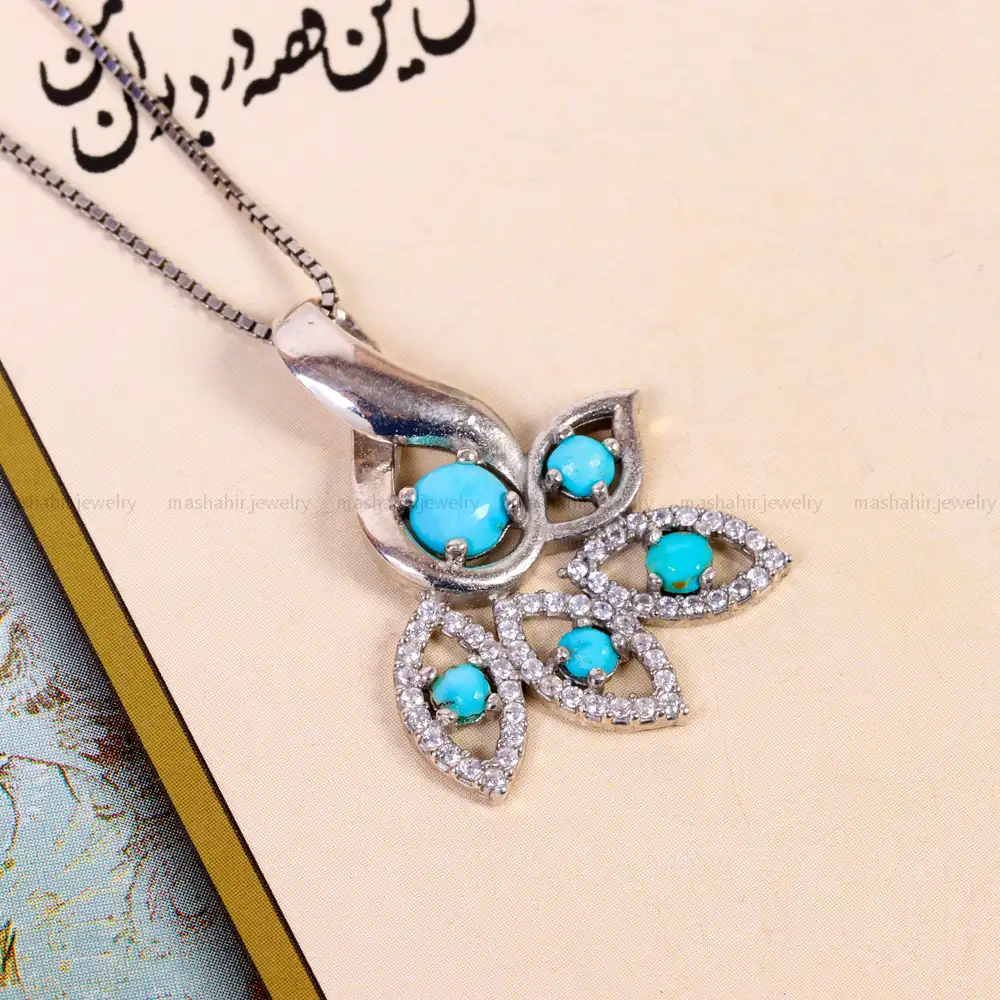 گردنبند فیروزه زنانه کد 14775