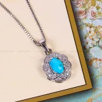 گردنبند فیروزه زنانه کد 14776