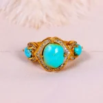 انگشتر فیروزه شجری زنانه کد 14822