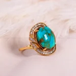 انگشتر فیروزه شجری زنانه کد 14824