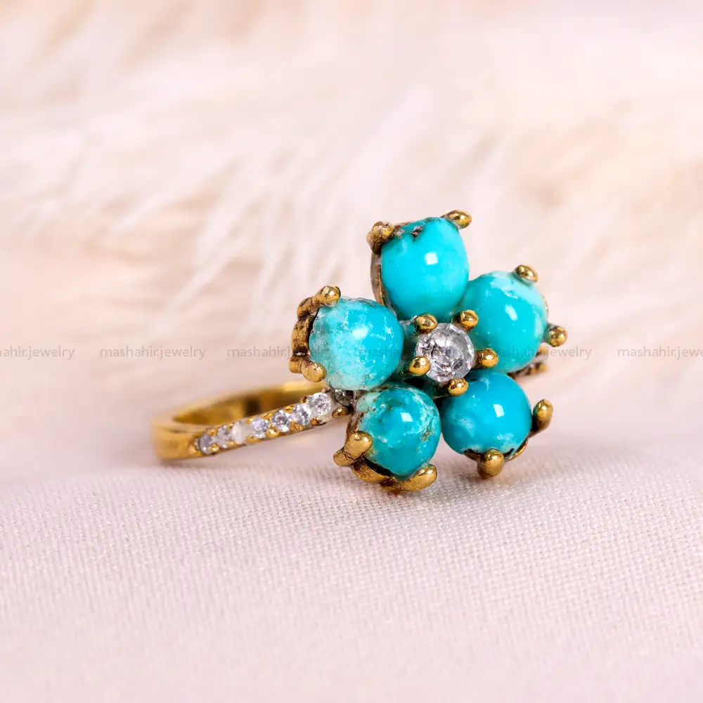 انگشتر فیروزه شجری زنانه کد 14825