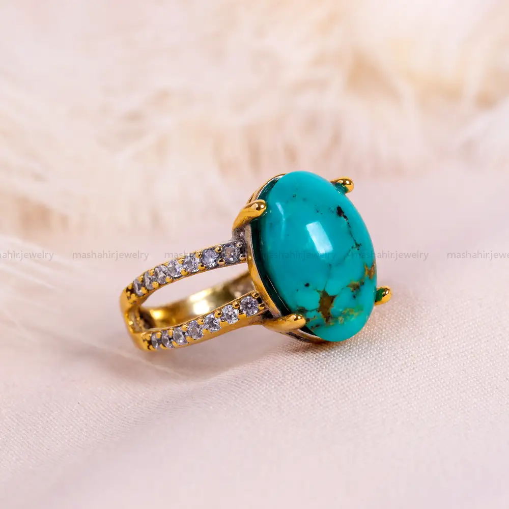 انگشتر فیروزه شجری زنانه کد 14832