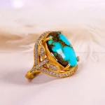 انگشتر فیروزه شجری زنانه کد 14839