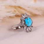 انگشتر فیروزه شجری زنانه کد 14848