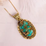 گردنبند فیروزه زنانه کد 14853