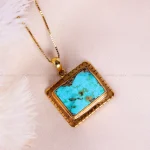 گردنبند فیروزه زنانه کد 14858