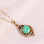 گردنبند فیروزه زنانه کد 14865