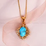 گردنبند فیروزه زنانه کد 14876